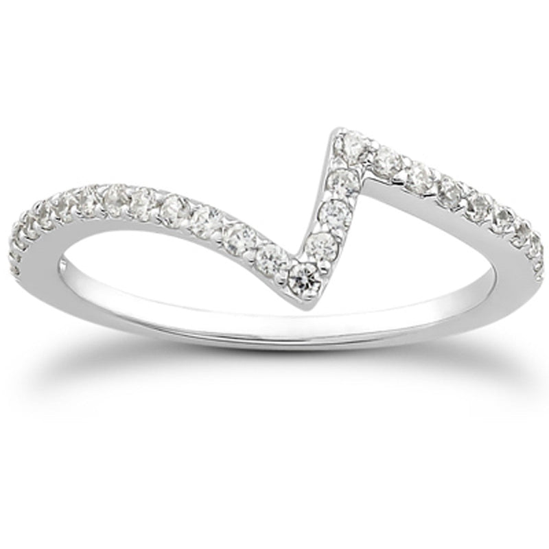 Bids.com 14k White Gold Fancy Zig Zag Pave Diamond Wedding Ring Band Rings White Smoke 4 / White Gold,4.5 / White Gold,5 / White Gold,5.5 / White Gold,6 / White Gold,6.5 / White Gold,7 / White Gold,7.5 / White Gold,8 / White Gold,8.5 / White Gold,9 / White Gold