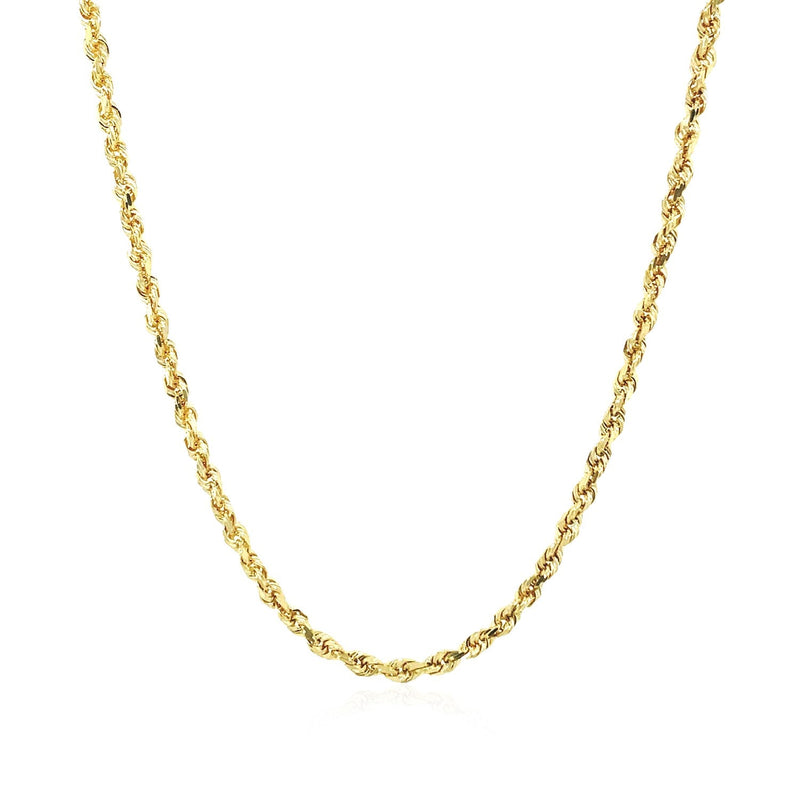 Bids.com 2.25mm 10k Yellow Gold Solid Diamond Cut Rope Chain Necklaces White Smoke 16 / Yellow Gold,18 / Yellow Gold,20 / Yellow Gold,22 / Yellow Gold,24 / Yellow Gold,30 / Yellow Gold,One / Yellow Gold