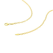 Bids.com 2.5mm 14k Yellow Gold Pendant Chain with Textured Links Necklaces White Smoke 16 / Yellow Gold,18 / Yellow Gold,20 / Yellow Gold,24 / Yellow Gold