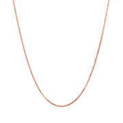 Bids.com 14k Rose Gold Classic Box Chain 0.8mm Necklaces White Smoke 16 / Rose Gold,17 / Rose Gold,18 / Rose Gold,20 / Rose Gold,24 / Rose Gold