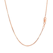 Bids.com 14k Rose Gold Classic Box Chain 0.8mm Necklaces White Smoke 16 / Rose Gold,17 / Rose Gold,18 / Rose Gold,20 / Rose Gold,24 / Rose Gold