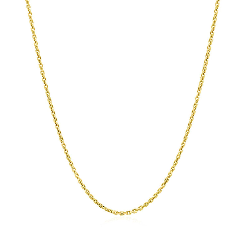 Bids.com 14k Yellow Gold Diamond Cut Cable Link Chain 1.4mm Necklaces White Smoke 16 / Yellow Gold,18 / Yellow Gold,20 / Yellow Gold,24 / Yellow Gold,One / Yellow Gold