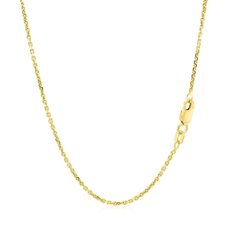 Bids.com 14k Yellow Gold Diamond Cut Cable Link Chain 1.4mm Necklaces White Smoke 16 / Yellow Gold,18 / Yellow Gold,20 / Yellow Gold,24 / Yellow Gold,One / Yellow Gold