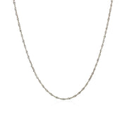 Bids.com 10k White Gold Singapore Chain 1.0mm Necklaces White Smoke 16 / White Gold,18 / White Gold,20 / White Gold,One / White Gold