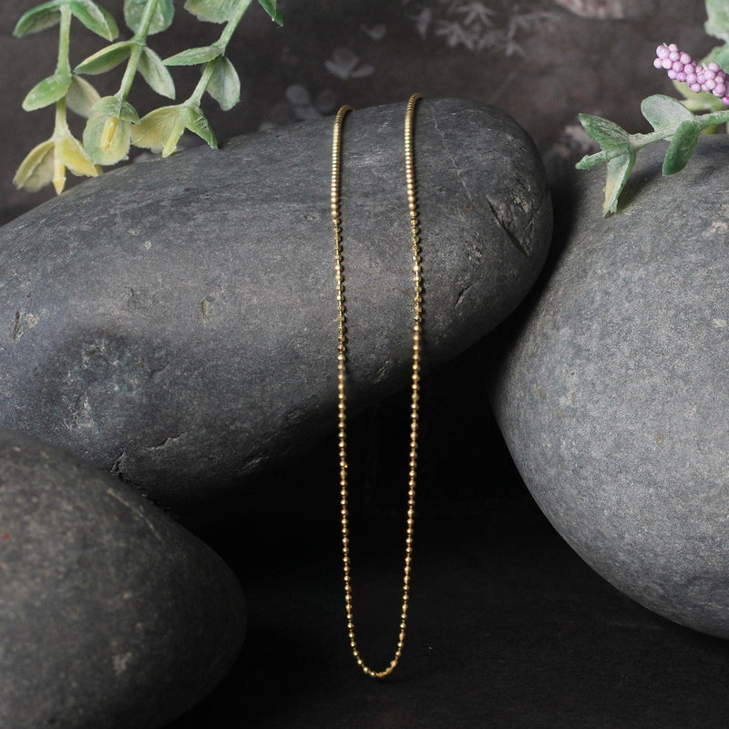 Bids.com 14k Yellow Gold Diamond-Cut Bead Chain 1.0mm Necklaces Black 16 / Yellow Gold,18 / Yellow Gold,20 / Yellow Gold,One / Yellow Gold
