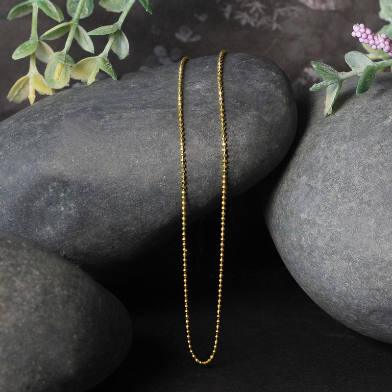 Bids.com 14k Yellow Gold Diamond-Cut Bead Chain 1.0mm Necklaces Black 16 / Yellow Gold,18 / Yellow Gold,20 / Yellow Gold,One / Yellow Gold