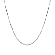Bids.com Sterling Silver Rhodium Plated Octagonal Snake Chain 1.1mm Necklaces White Smoke 16 / Sterling Silver,18 / Sterling Silver,20 / Sterling Silver,24 / Sterling Silver,One / Sterling Silver