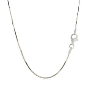 Bids.com Sterling Silver Rhodium Plated Octagonal Snake Chain 1.1mm Necklaces White Smoke 16 / Sterling Silver,18 / Sterling Silver,20 / Sterling Silver,24 / Sterling Silver,One / Sterling Silver