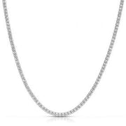 Bids.com Ice Barrel Chain in 14k White Gold (3.14 mm) Necklaces White Smoke 18 / White Gold,20 / White Gold,22 / White Gold,24 / White Gold