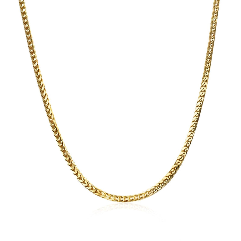 Bids.com 14k Yellow Gold Franco Chain 1.8mm Necklaces White Smoke 16 / Yellow Gold,18 / Yellow Gold,20 / Yellow Gold,24 / Yellow Gold,One / Yellow Gold