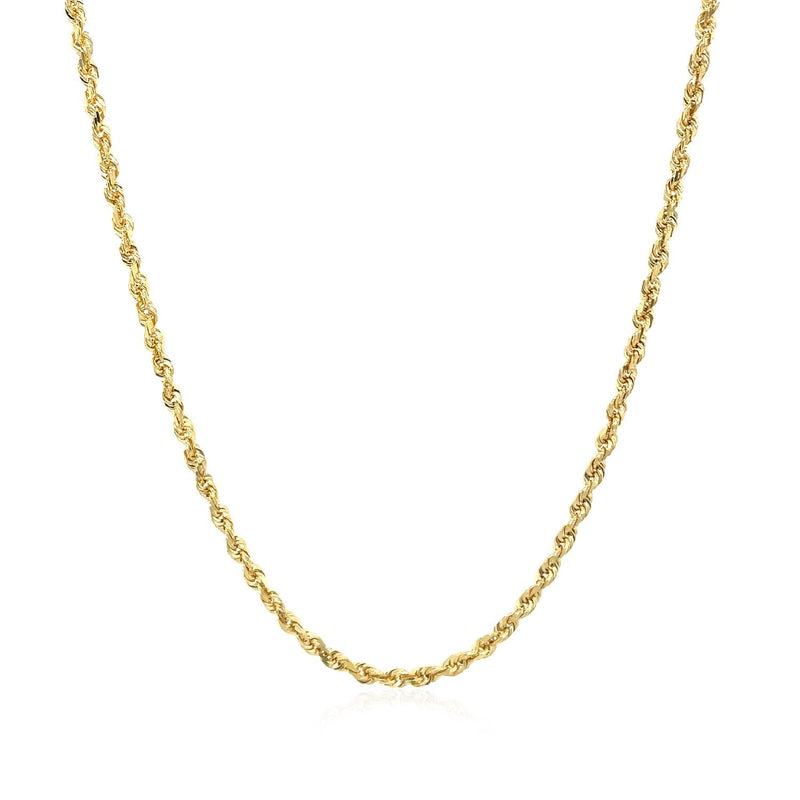 Bids.com 2.0mm 10k Yellow Gold Solid Diamond Cut Rope Chain Necklaces White Smoke 16 / Yellow Gold,18 / Yellow Gold,20 / Yellow Gold,22 / Yellow Gold,24 / Yellow Gold,One / Yellow Gold