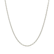 Bids.com 14k White Gold Round Cable Link Chain 1.5mm Necklaces White Smoke 16 / White Gold,17 / White Gold,18 / White Gold,20 / White Gold