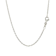 Bids.com 14k White Gold Round Cable Link Chain 1.5mm Necklaces White Smoke 16 / White Gold,17 / White Gold,18 / White Gold,20 / White Gold