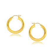 Bids.com 14k Yellow Gold Polished Hoop Earrings (30 mm) Earrings White Smoke Yellow Gold