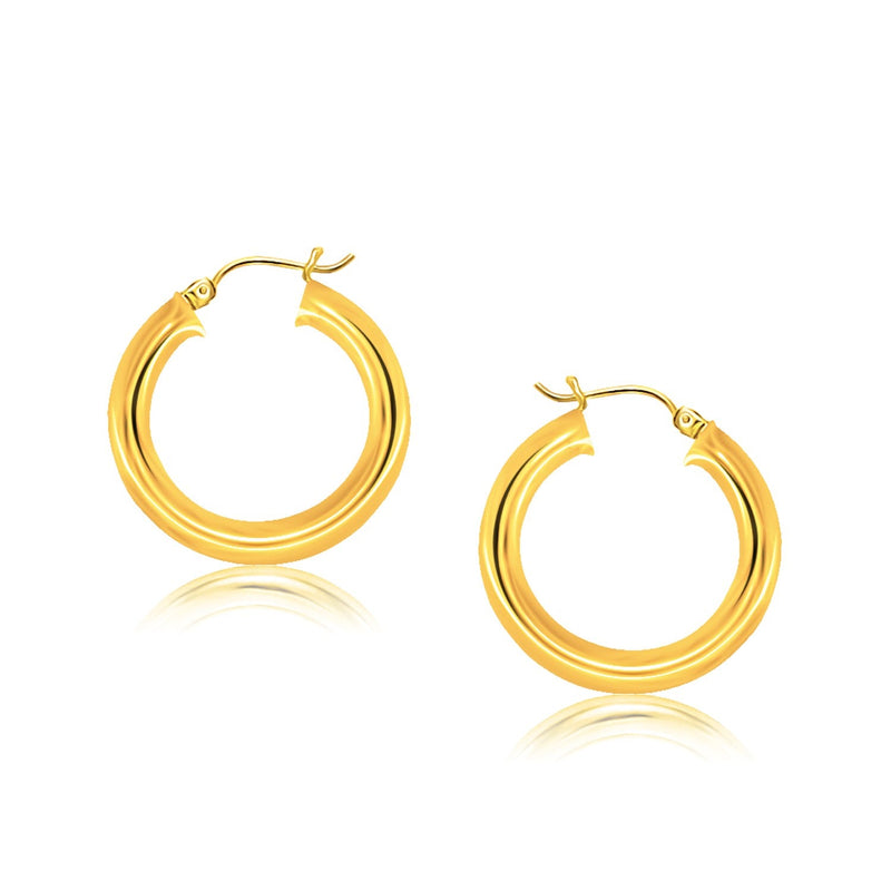 Bids.com 14k Yellow Gold Polished Hoop Earrings (30 mm) Earrings White Smoke Yellow Gold