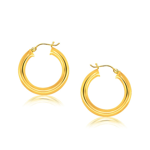 Bids.com 14k Yellow Gold Polished Hoop Earrings (30 mm) Earrings White Smoke Yellow Gold