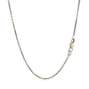 Bids.com 14k White Gold Diamond Cut Cable Link Chain 1.4mm Necklaces White Smoke 16 / White Gold,18 / White Gold,20 / White Gold,24 / White Gold,One / White Gold