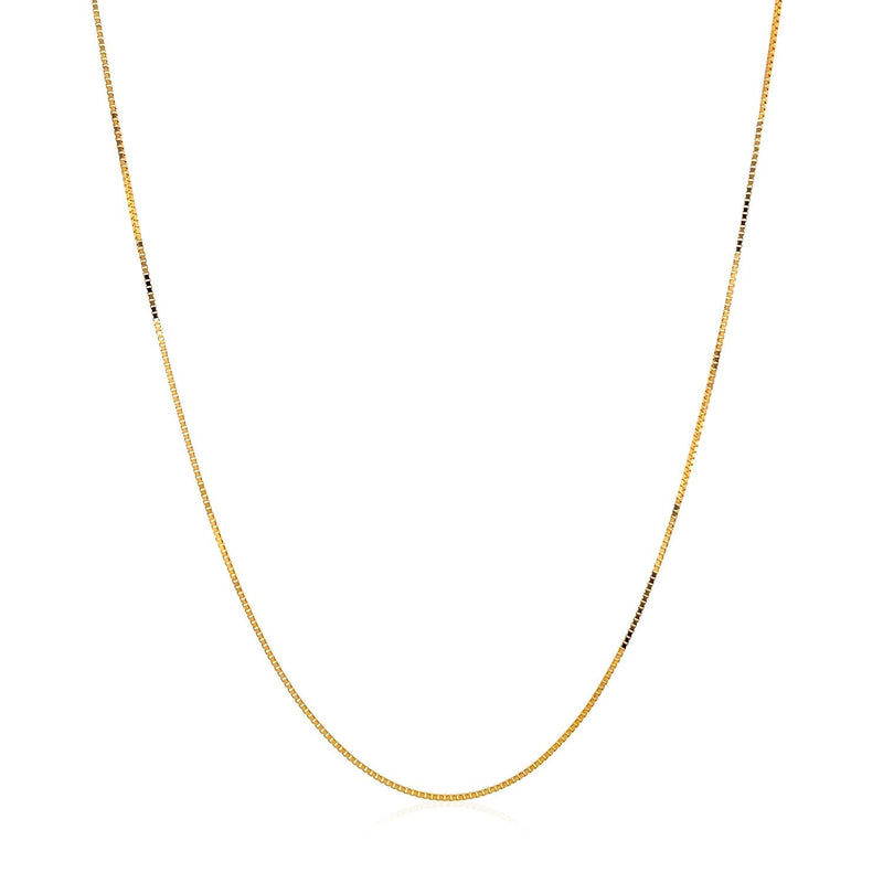 Bids.com 14k Yellow Gold Classic Box Chain 0.45mm Necklaces White Smoke 16 / Yellow Gold,18 / Yellow Gold,20 / Yellow Gold