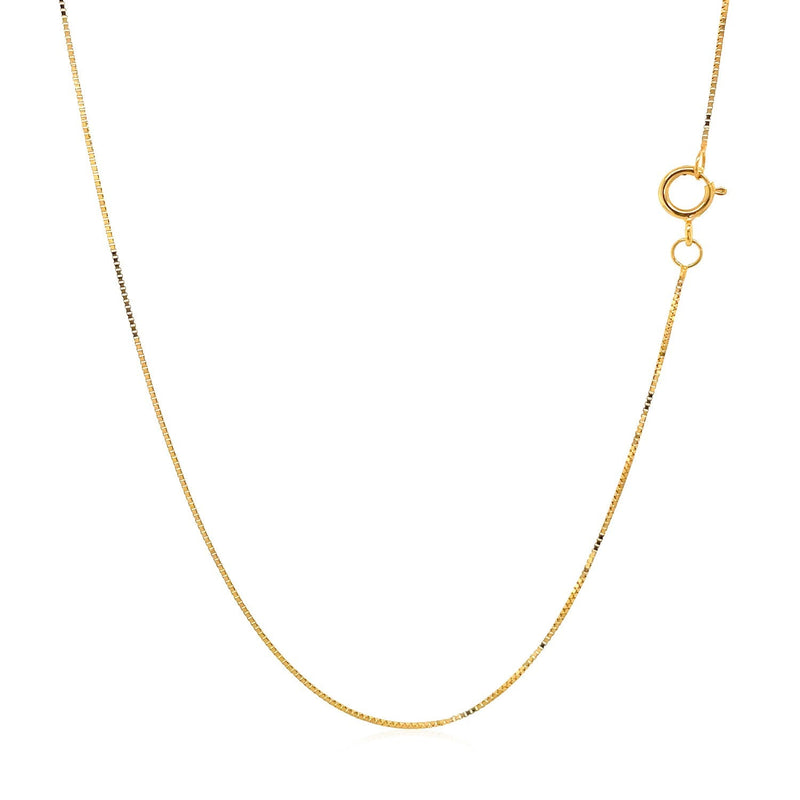 Bids.com 14k Yellow Gold Classic Box Chain 0.45mm Necklaces White Smoke 16 / Yellow Gold,18 / Yellow Gold,20 / Yellow Gold