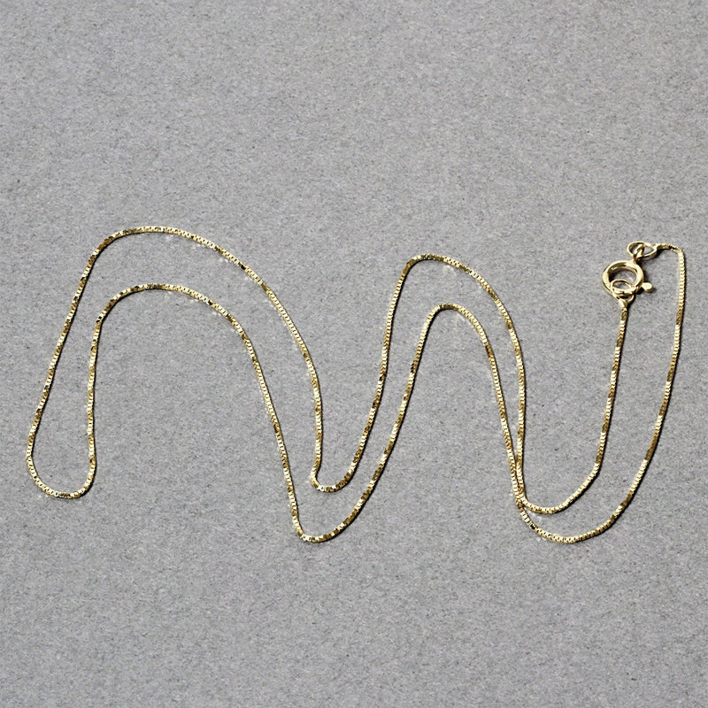 Bids.com 14k Yellow Gold Classic Box Chain 0.45mm Necklaces Dark Gray 16 / Yellow Gold,18 / Yellow Gold,20 / Yellow Gold