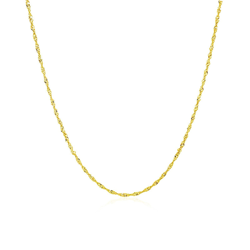 Bids.com 10k Yellow Gold Singapore Chain 1.0mm Necklaces White Smoke 16 / Yellow Gold,18 / Yellow Gold,20 / Yellow Gold,One / Yellow Gold
