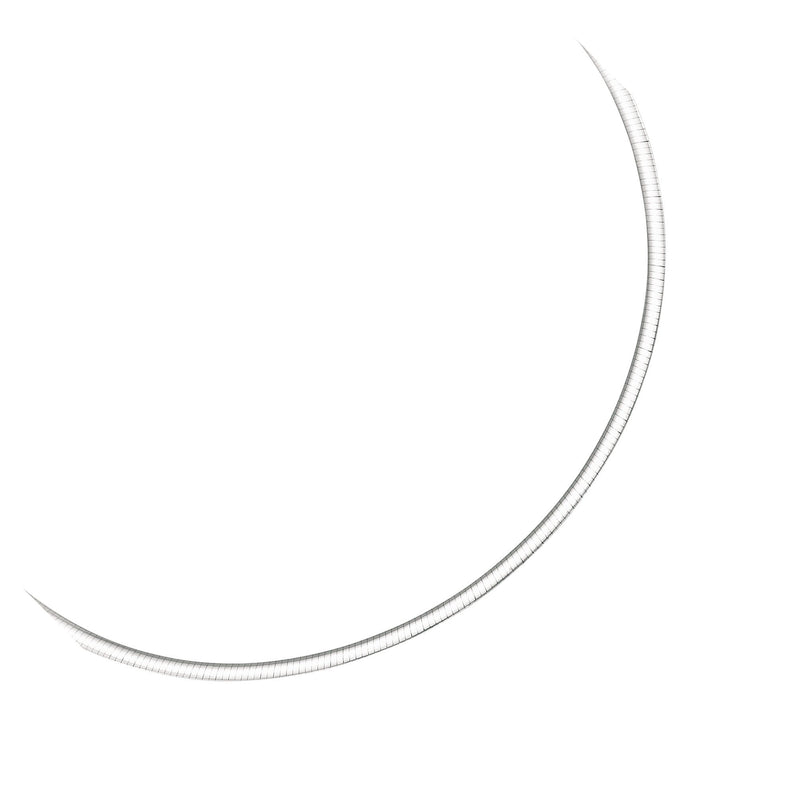 Bids.com 3.0 mm 14k Two Tone Gold Reversible Omega Necklace Necklaces White Smoke 16 / Two-Tone Gold,18 / Two-Tone Gold,20 / Two-Tone Gold