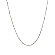 Bids.com 14k White Gold Round Box Chain 1.35 mm Necklaces White Smoke 16 / White Gold,18 / White Gold,20 / White Gold