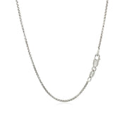 Bids.com 14k White Gold Round Box Chain 1.35 mm Necklaces White Smoke 16 / White Gold,18 / White Gold,20 / White Gold