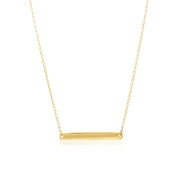 Bids.com 14k Yellow Gold Smooth Flat Horizontal Bar Style Necklace Necklaces White Smoke 18 / Yellow Gold