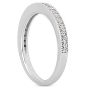 Bids.com 14k White Gold Pave Diamond Milgrain Wedding Ring Band Set 1/2 Around Rings White Smoke 4 / White Gold,4.5 / White Gold,5 / White Gold,5.5 / White Gold,6 / White Gold,6.5 / White Gold,7 / White Gold,7.5 / White Gold,8 / White Gold,8.5 / White Gold,9 / White Gold