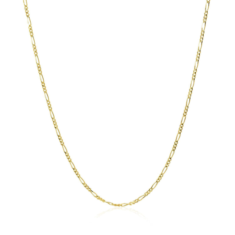 Bids.com 14k Yellow Gold Solid Figaro Chain 1.3mm Necklaces White Smoke 16 / Yellow Gold,18 / Yellow Gold,20 / Yellow Gold,24 / Yellow Gold,One / Yellow Gold