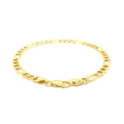 Bids.com 5.4mm 14k Yellow Gold Lite Figaro Bracelet Bracelets White Smoke 8.5 / Yellow Gold
