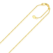 Bids.com 14k Yellow Gold Singapore Style Adjustable Chain (1.40 mm) Necklaces White Smoke 22 / Yellow Gold,One / Yellow Gold