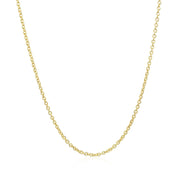 Bids.com 14k Yellow Gold Forsantina Lite Cable Link Chain 1.5mm Necklaces White Smoke 16 / Yellow Gold,18 / Yellow Gold,20 / Yellow Gold