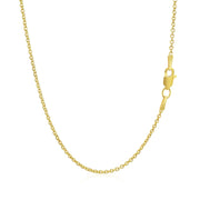 Bids.com 14k Yellow Gold Forsantina Lite Cable Link Chain 1.5mm Necklaces White Smoke 16 / Yellow Gold,18 / Yellow Gold,20 / Yellow Gold