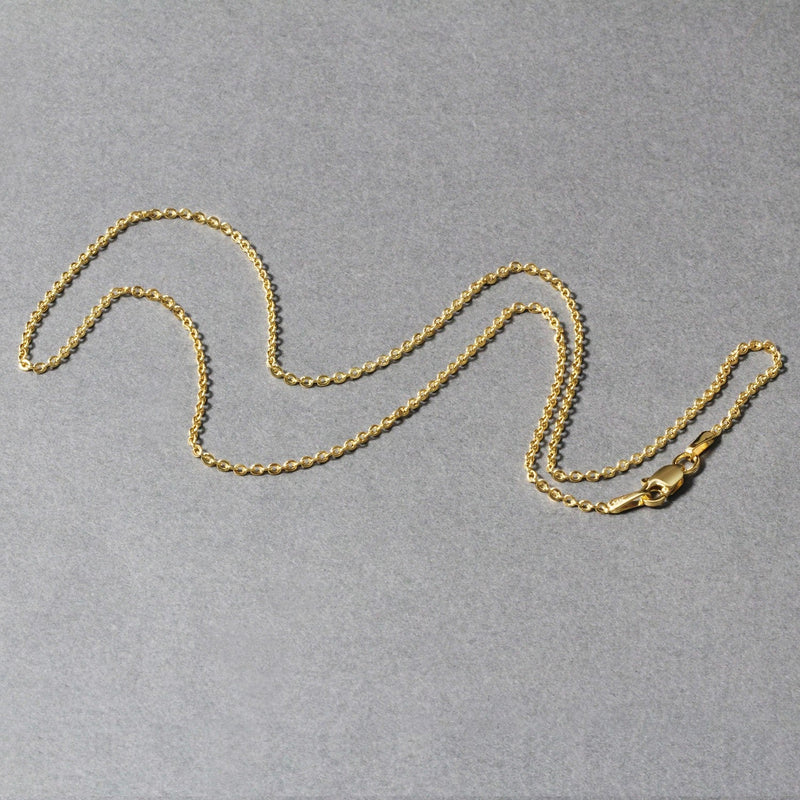 Bids.com 14k Yellow Gold Forsantina Lite Cable Link Chain 1.5mm Necklaces Dark Gray 16 / Yellow Gold,18 / Yellow Gold,20 / Yellow Gold