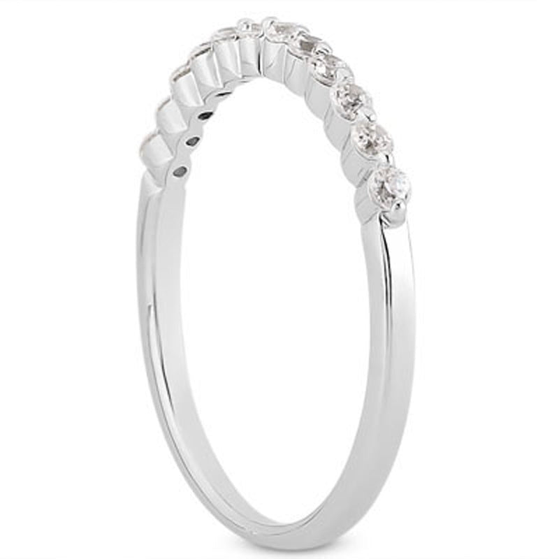 Bids.com 14k White Gold Floating Diamond Single Shared Prong Wedding Ring Band Rings White Smoke 4 / White Gold,4.5 / White Gold,5 / White Gold,5.5 / White Gold,6 / White Gold,6.5 / White Gold,7 / White Gold,7.5 / White Gold,8 / White Gold,8.5 / White Gold,9 / White Gold