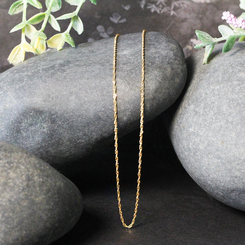 Bids.com 14k Yellow Gold Singapore Chain 1.0mm Necklaces Black 16 / Yellow Gold,18 / Yellow Gold,20 / Yellow Gold,22 / Yellow Gold,24 / Yellow Gold,7 / Yellow Gold