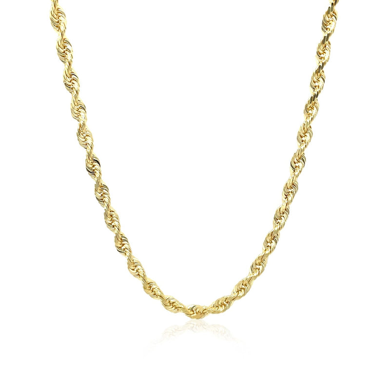 Bids.com 3.0mm 10k Yellow Gold Solid Diamond Cut Rope Chain Necklaces White Smoke 18 / Yellow Gold,20 / Yellow Gold,22 / Yellow Gold,24 / Yellow Gold,30 / Yellow Gold,One / Yellow Gold