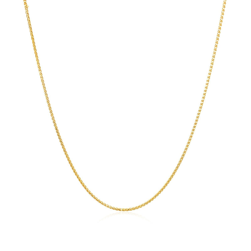 Bids.com 14k Yellow Gold Diamond Cut Round Wheat Chain 0.6mm Necklaces White Smoke 16 / Yellow Gold,18 / Yellow Gold,20 / Yellow Gold,One / Yellow Gold