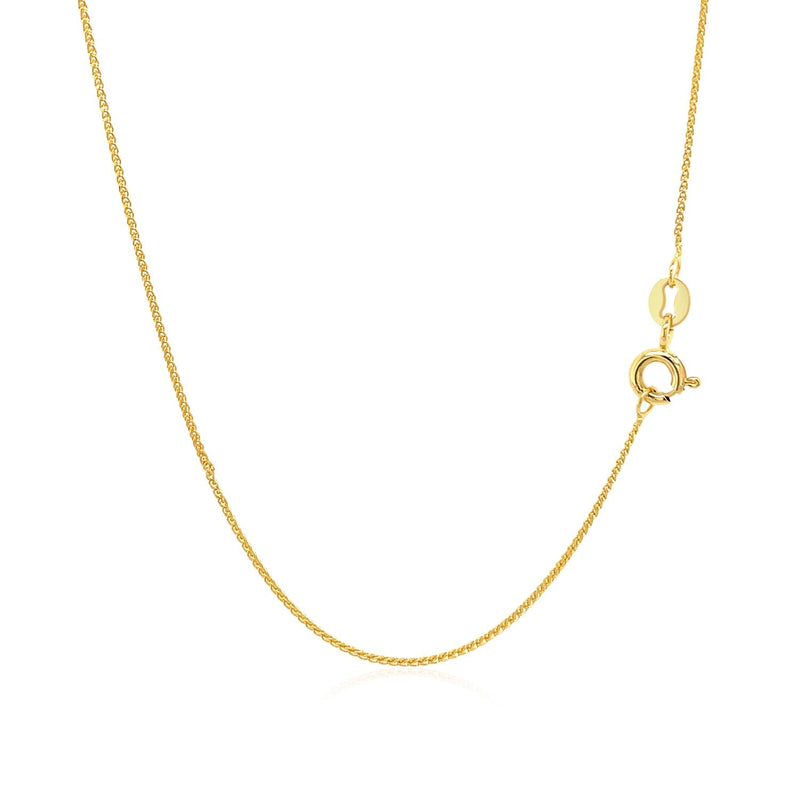 Bids.com 14k Yellow Gold Diamond Cut Round Wheat Chain 0.6mm Necklaces White Smoke 16 / Yellow Gold,18 / Yellow Gold,20 / Yellow Gold,One / Yellow Gold