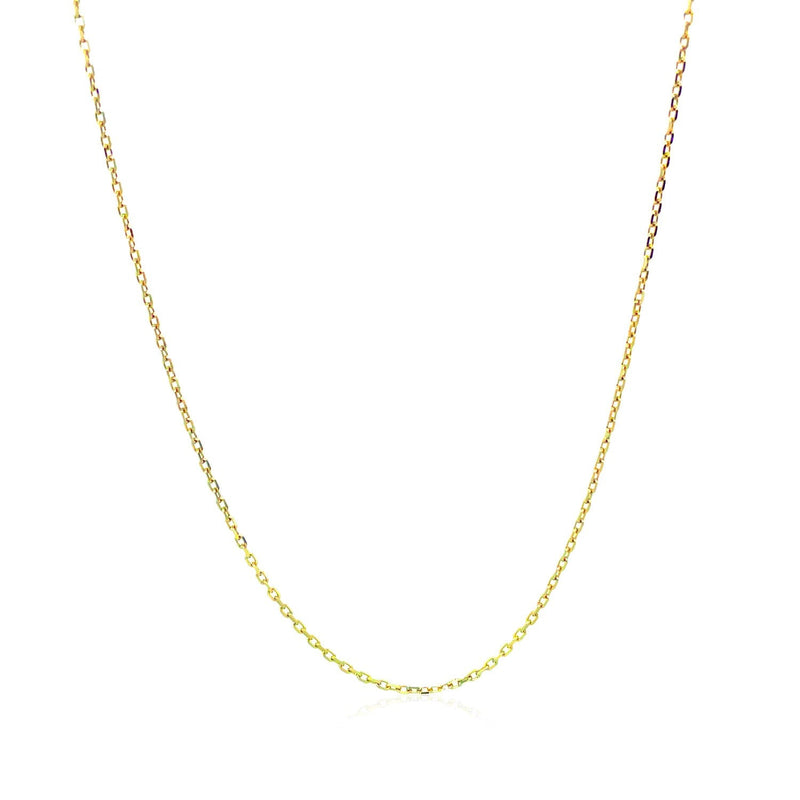 Bids.com 14k Yellow Gold Diamond Cut Cable Link Chain 0.8mm Necklaces White Smoke 16 / Yellow Gold,18 / Yellow Gold,20 / Yellow Gold,One / Yellow Gold