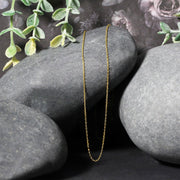 Bids.com 14k Yellow Gold Diamond Cut Cable Link Chain 0.8mm Necklaces Black 16 / Yellow Gold,18 / Yellow Gold,20 / Yellow Gold,One / Yellow Gold