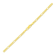 Bids.com 2.8mm 14k Yellow Gold Solid Figaro Bracelet Bracelets White Smoke 7 / Yellow Gold