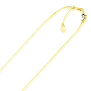 Bids.com 14k Yellow Gold Adjustable Snake Chain 0.85mm Necklaces White Smoke 22 / Yellow Gold,One / Yellow Gold