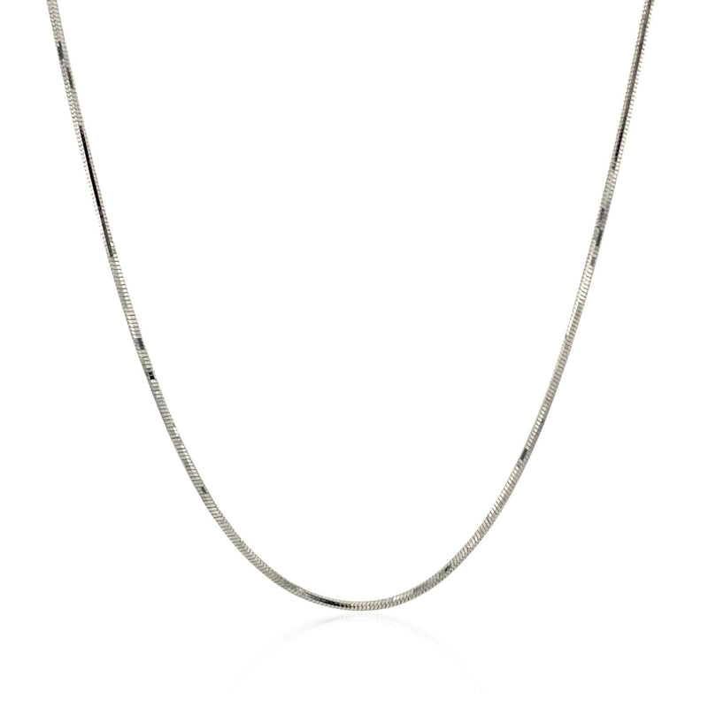 Bids.com 14k White Gold Adjustable Snake Chain 0.85mm Necklaces White Smoke 22 / White Gold,One / White Gold