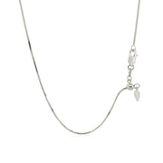 Bids.com 14k White Gold Adjustable Snake Chain 0.85mm Necklaces White Smoke 22 / White Gold,One / White Gold