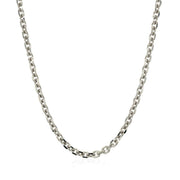Bids.com 14k White Gold Diamond Cut Cable Link Chain (2.90 mm) Necklaces White Smoke 18 / White Gold,20 / White Gold,22 / White Gold,24 / White Gold,26 / White Gold