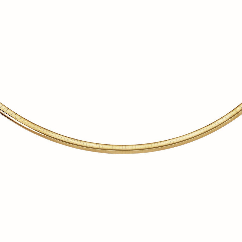 Bids.com 14k Yellow Gold Classic Omega Style Chain (6 mm) Necklaces White Smoke 16 / Yellow Gold,18 / Yellow Gold,20 / Yellow Gold