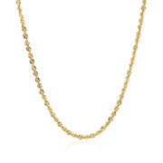Bids.com 10K Yellow Gold Hollow Diamond Cut Rope Chain (2.00 mm) Necklaces White Smoke 16 / Yellow Gold,18 / Yellow Gold,20 / Yellow Gold,22 / Yellow Gold,24 / Yellow Gold
